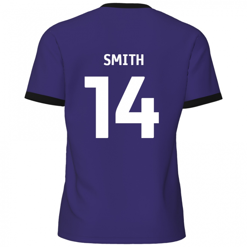 Hombre Camiseta Kane Smith #14 Púrpura 2ª Equipación 2024/25 La Camisa Perú