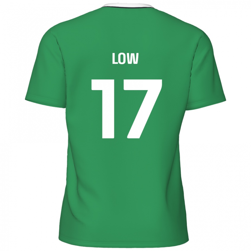 Hombre Camiseta Joe Low #17 Verde Rayas Blancas 2ª Equipación 2024/25 La Camisa Perú