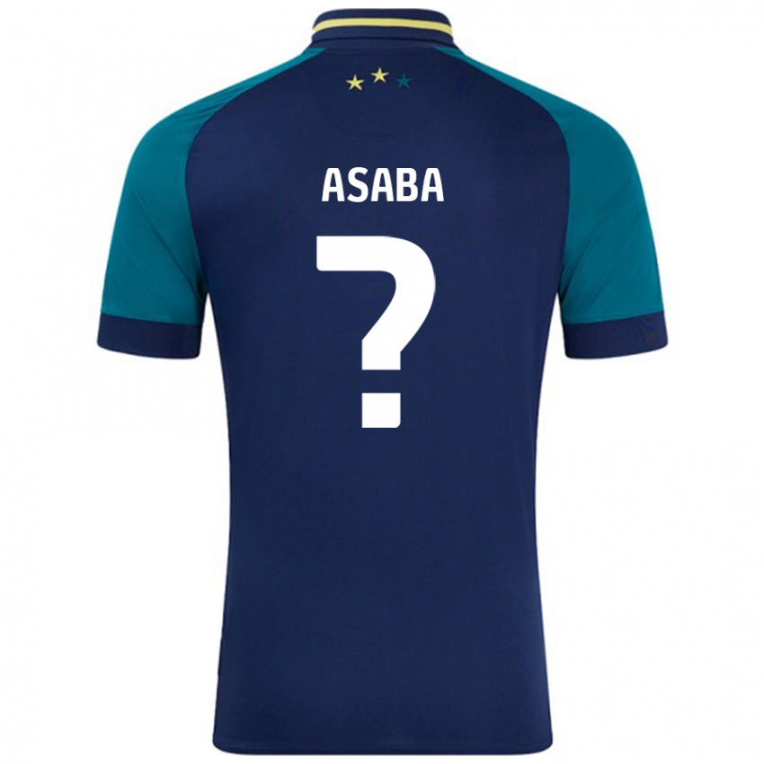 Hombre Camiseta Alexander Asaba #0 Azul Marino Verde Oscuro 2ª Equipación 2024/25 La Camisa Perú