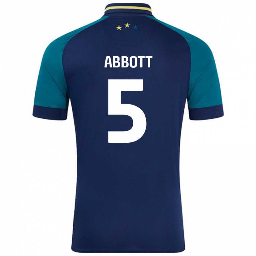 Hombre Camiseta Vicky Abbott #5 Azul Marino Verde Oscuro 2ª Equipación 2024/25 La Camisa Perú