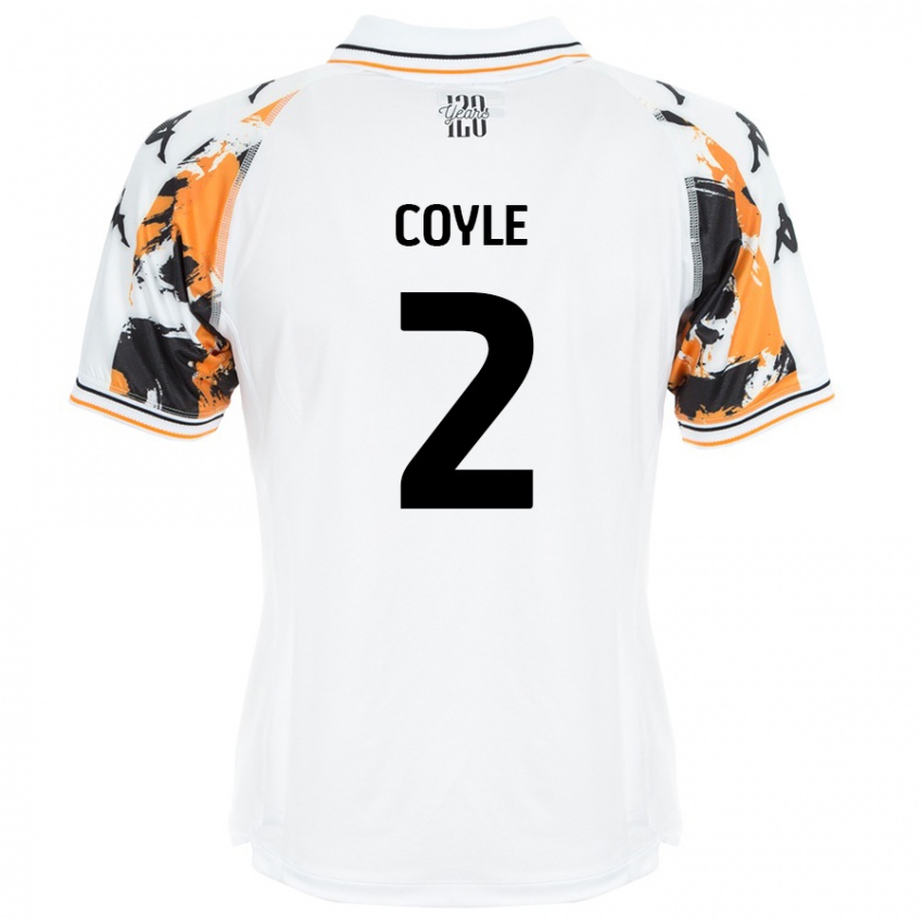 Hombre Camiseta Lewie Coyle #2 Blanco 2ª Equipación 2024/25 La Camisa Perú