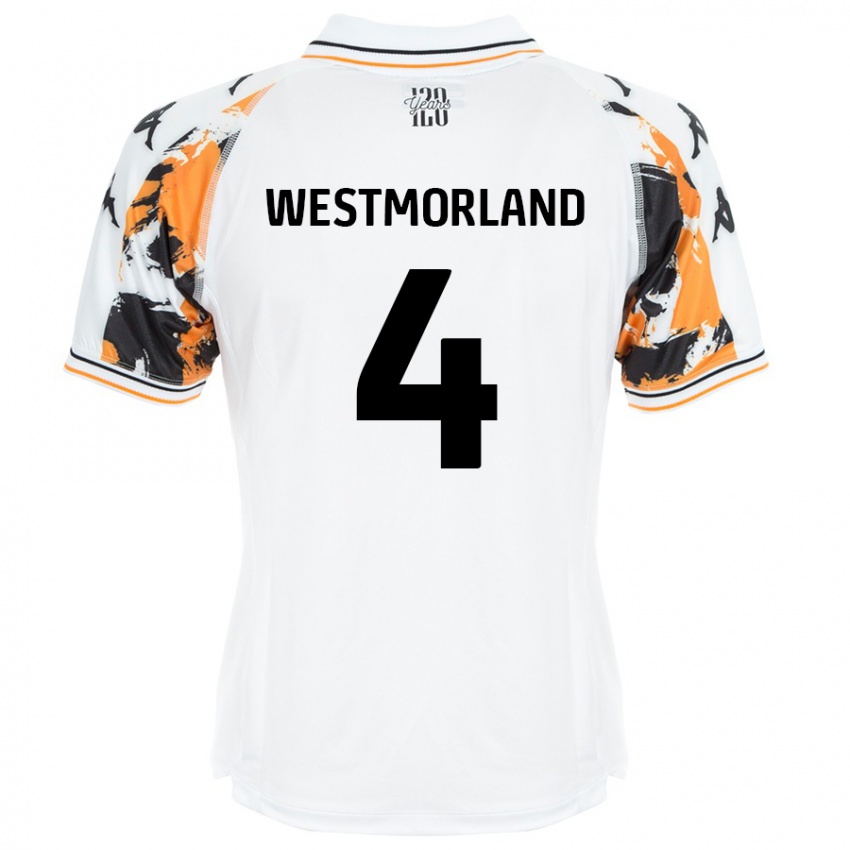 Hombre Camiseta Emma Westmorland #4 Blanco 2ª Equipación 2024/25 La Camisa Perú