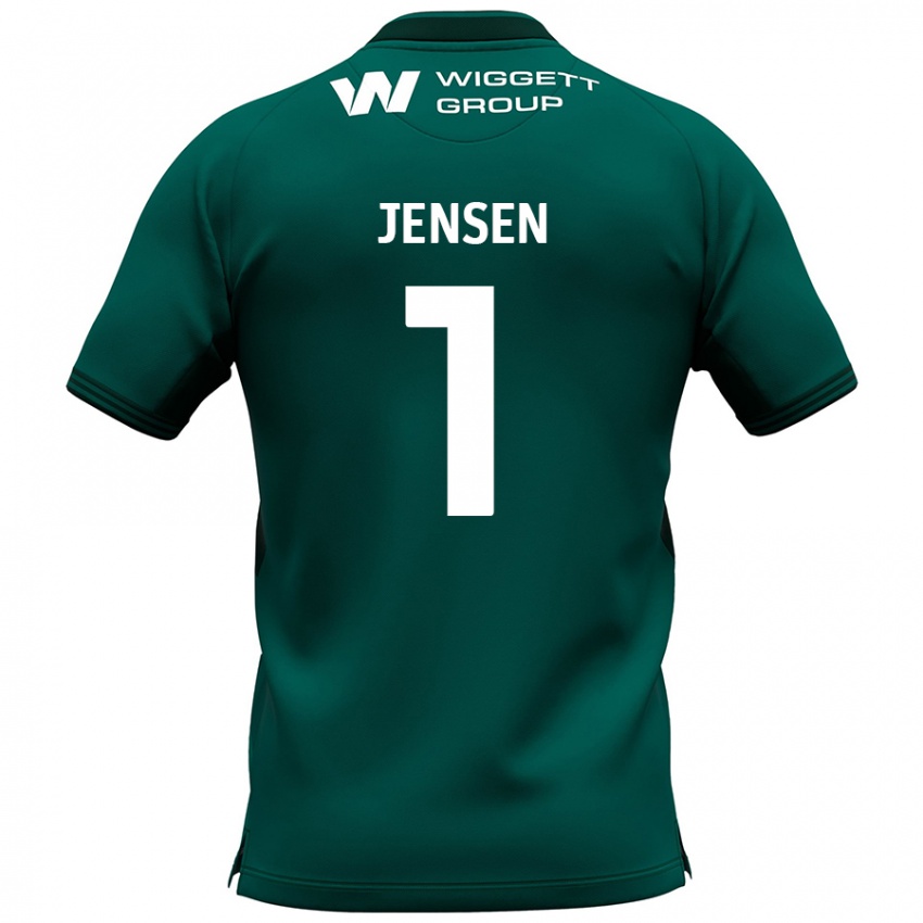 Hombre Camiseta Lukas Jensen #1 Verde 2ª Equipación 2024/25 La Camisa Perú