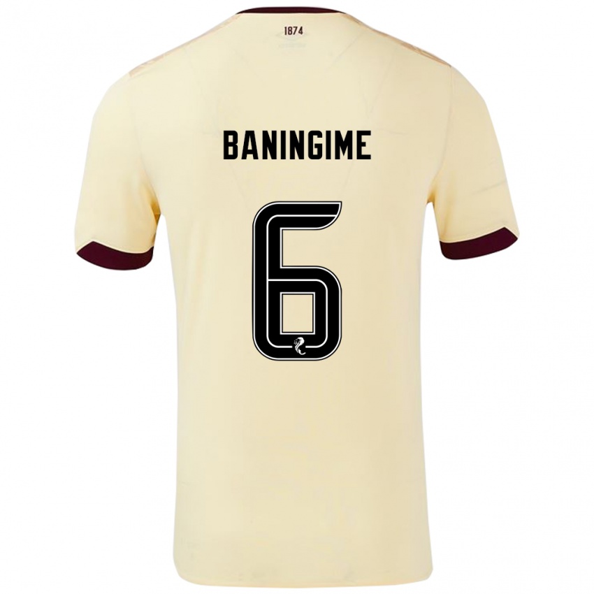 Hombre Camiseta Beni Baningime #6 Crema Burdeos 2ª Equipación 2024/25 La Camisa Perú