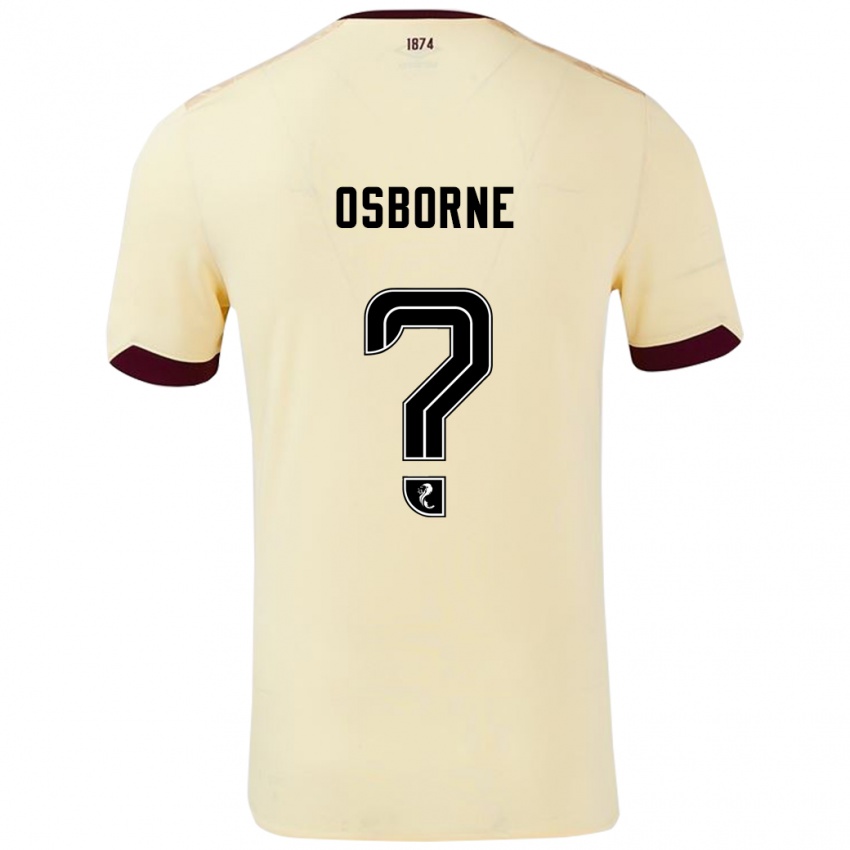 Hombre Camiseta Alfie Osborne #0 Crema Burdeos 2ª Equipación 2024/25 La Camisa Perú