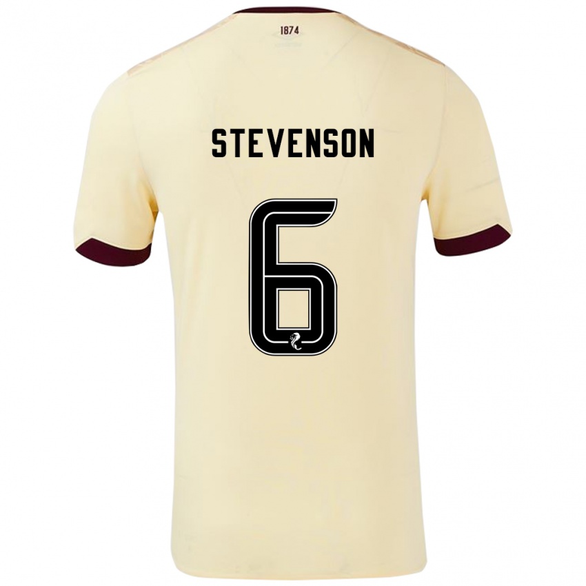 Hombre Camiseta Gus Stevenson #6 Crema Burdeos 2ª Equipación 2024/25 La Camisa Perú