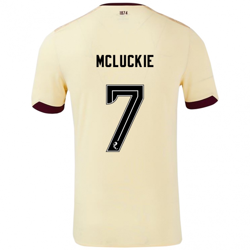 Hombre Camiseta Bobby Mcluckie #7 Crema Burdeos 2ª Equipación 2024/25 La Camisa Perú