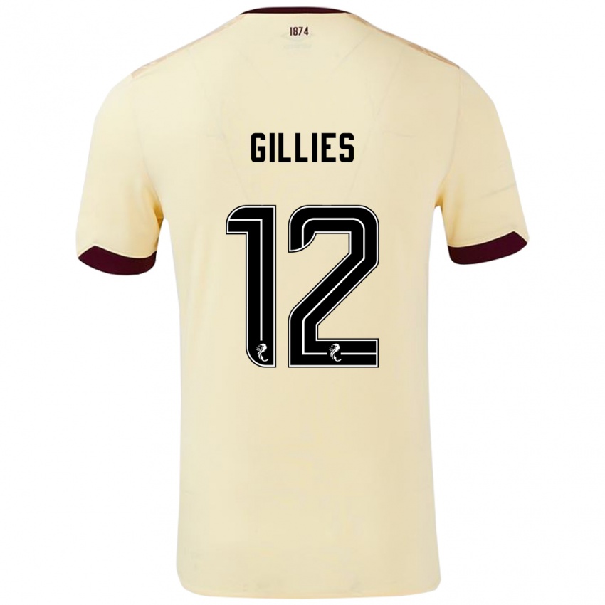 Hombre Camiseta Matthew Gillies #12 Crema Burdeos 2ª Equipación 2024/25 La Camisa Perú