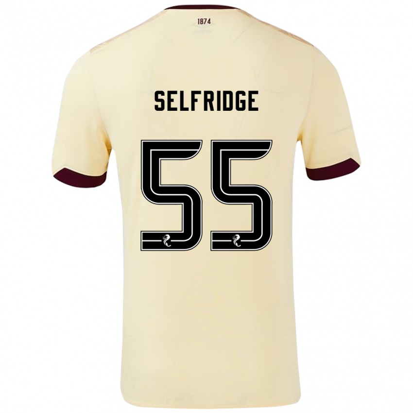 Hombre Camiseta Louis Selfridge #55 Crema Burdeos 2ª Equipación 2024/25 La Camisa Perú