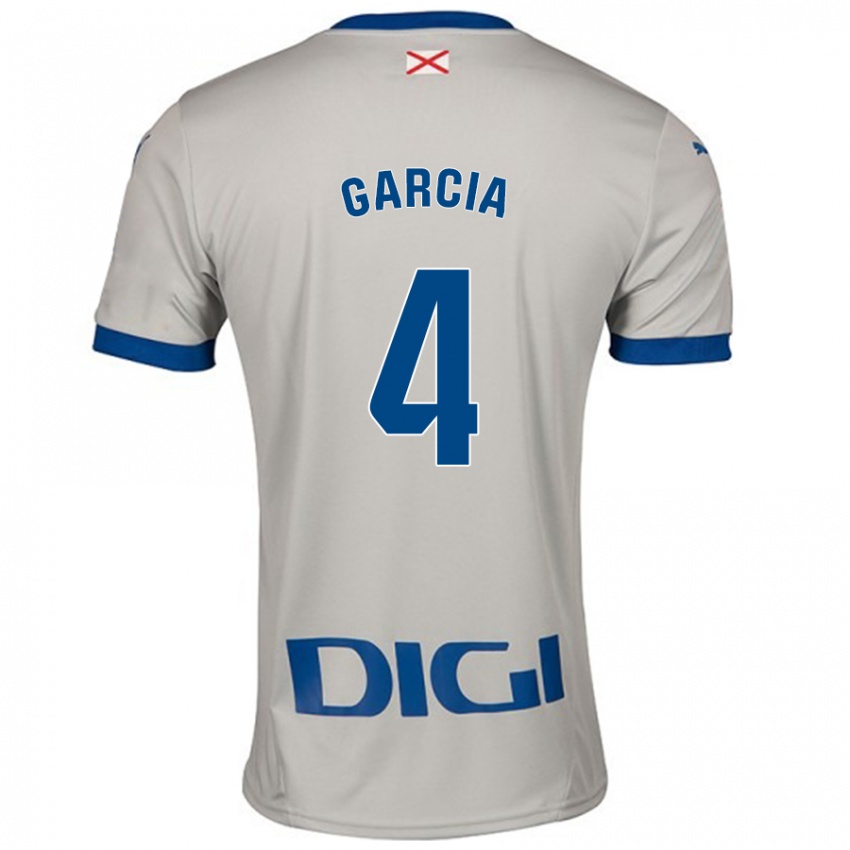 Hombre Camiseta Pichi García #4 Gris Claro 2ª Equipación 2024/25 La Camisa Perú