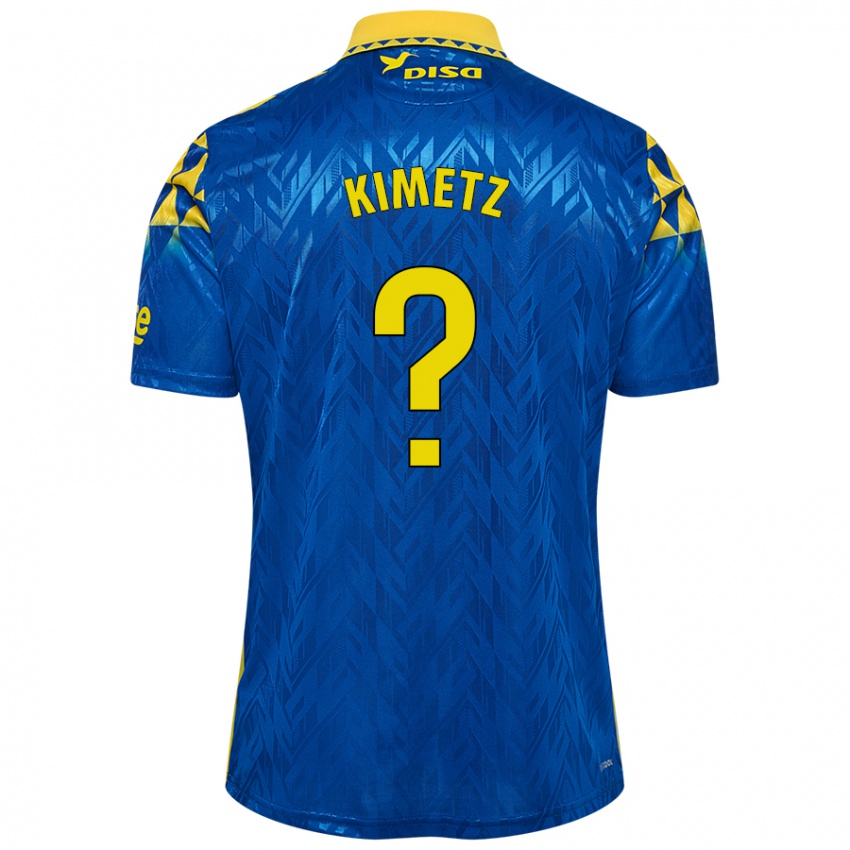 Hombre Camiseta Kimetz García #0 Azul Amarillo 2ª Equipación 2024/25 La Camisa Perú