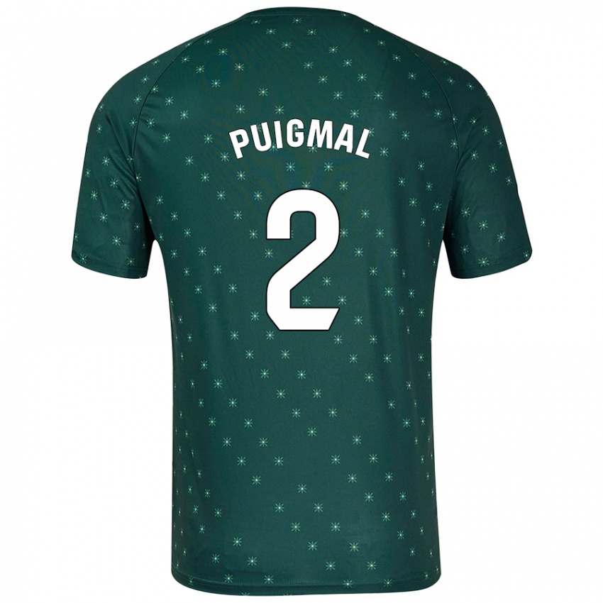 Hombre Camiseta Arnau Puigmal #2 Verde Oscuro 2ª Equipación 2024/25 La Camisa Perú