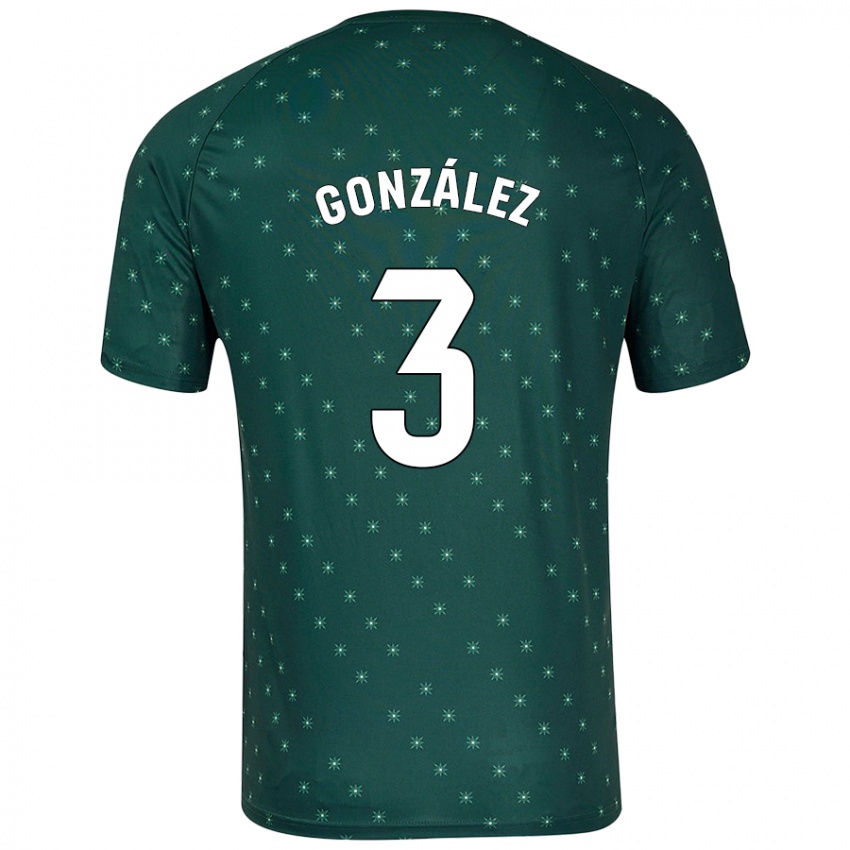 Hombre Camiseta Edgar González #3 Verde Oscuro 2ª Equipación 2024/25 La Camisa Perú