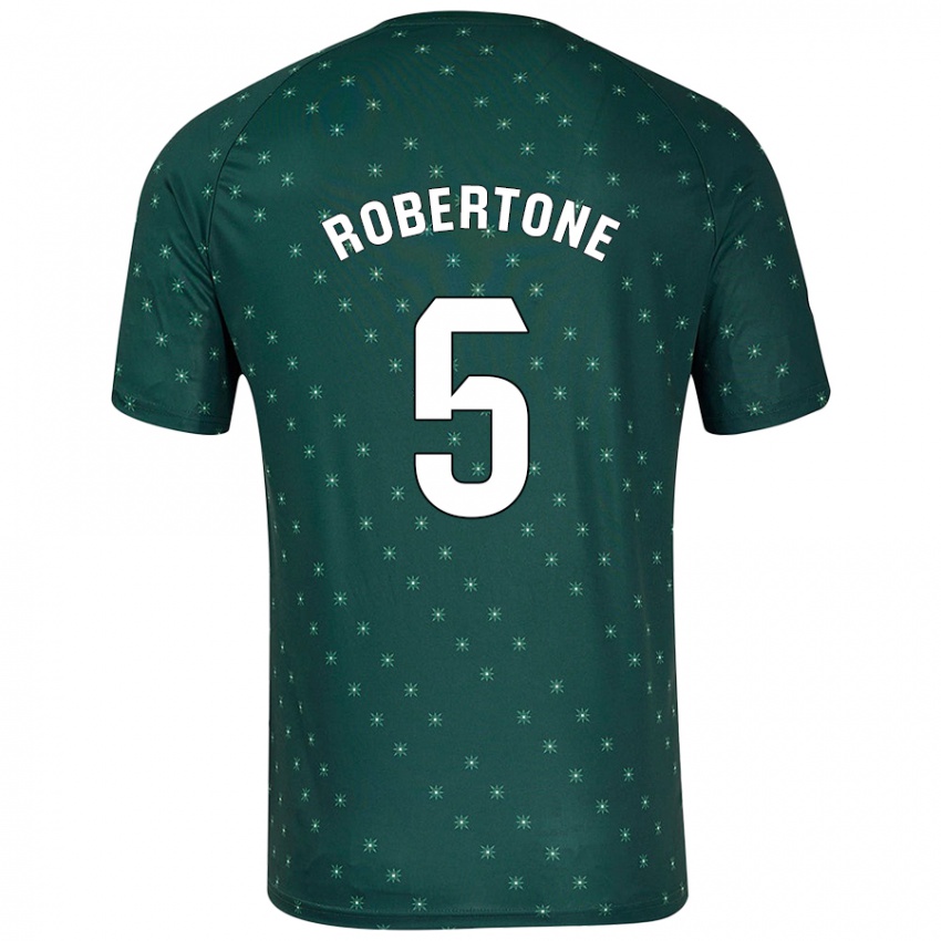 Hombre Camiseta Lucas Robertone #5 Verde Oscuro 2ª Equipación 2024/25 La Camisa Perú