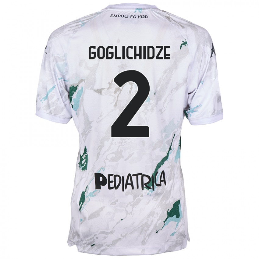 Hombre Camiseta Saba Goglichidze #2 Gris 2ª Equipación 2024/25 La Camisa Perú