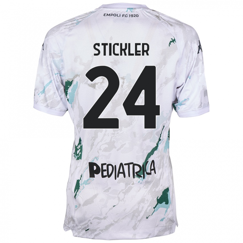 Hombre Camiseta Mateo Stickler #24 Gris 2ª Equipación 2024/25 La Camisa Perú