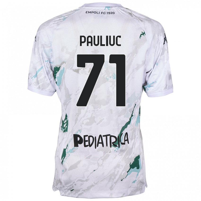 Hombre Camiseta Nicolò Pauliuc #71 Gris 2ª Equipación 2024/25 La Camisa Perú