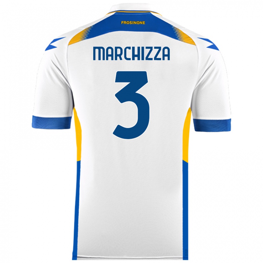 Hombre Camiseta Riccardo Marchizza #3 Blanco 2ª Equipación 2024/25 La Camisa Perú