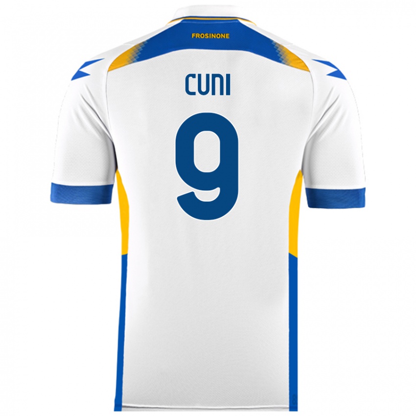 Hombre Camiseta Marvin Cuni #9 Blanco 2ª Equipación 2024/25 La Camisa Perú