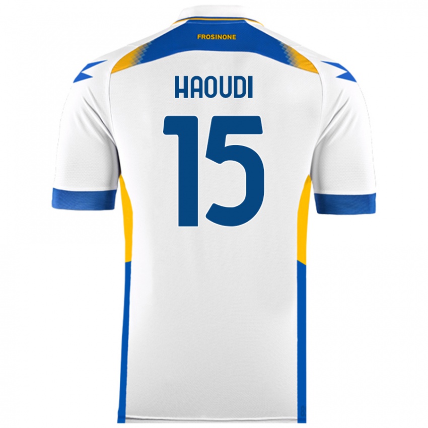 Hombre Camiseta Hamza Haoudi #15 Blanco 2ª Equipación 2024/25 La Camisa Perú