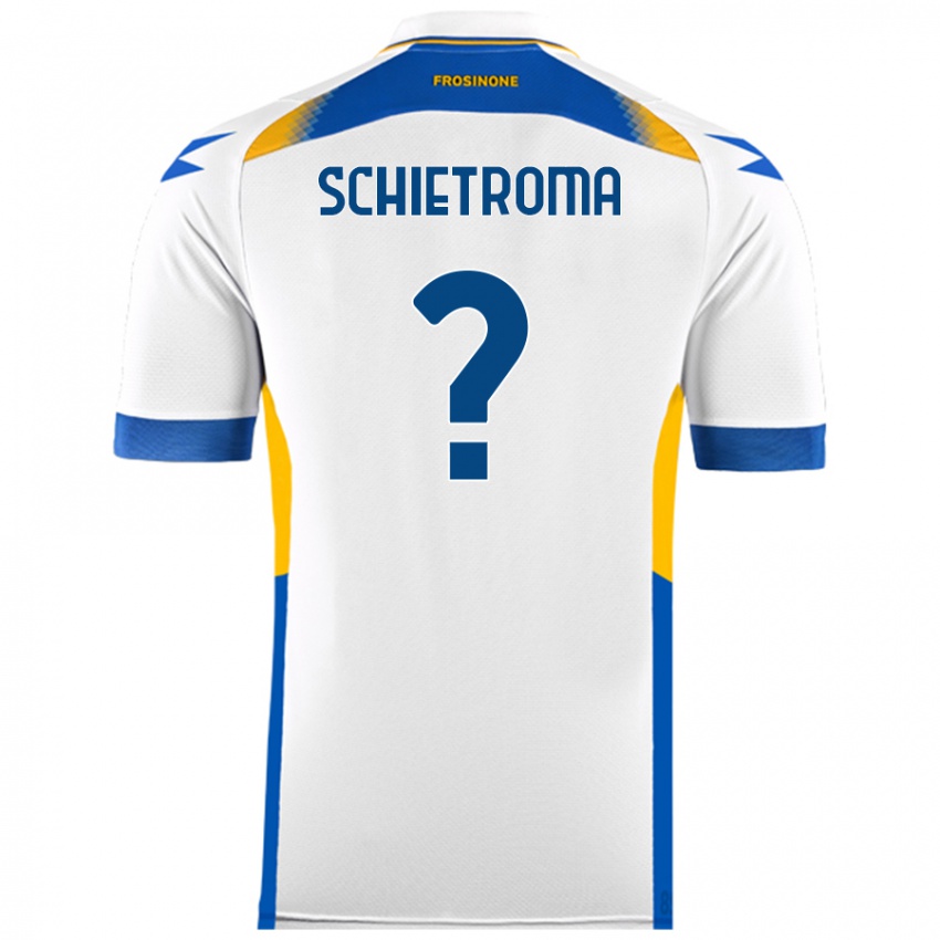 Hombre Camiseta Lorenzo Schietroma #0 Blanco 2ª Equipación 2024/25 La Camisa Perú