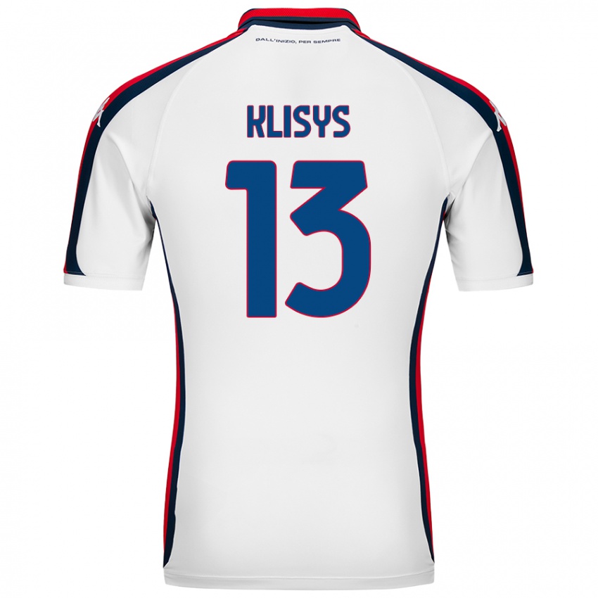 Hombre Camiseta Lukas Klisys #13 Blanco 2ª Equipación 2024/25 La Camisa Perú