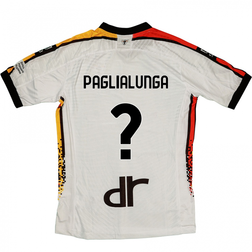 Hombre Camiseta Robert Paglialunga #0 Blanco Negro 2ª Equipación 2024/25 La Camisa Perú