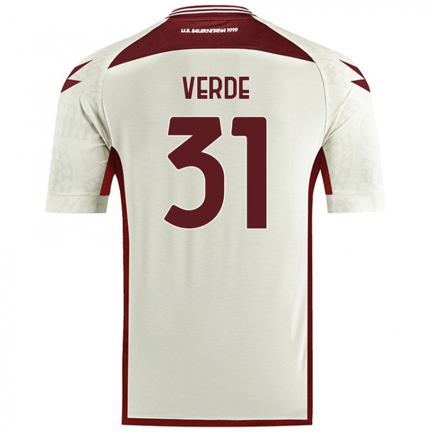 Hombre Camiseta Daniele Verde #31 Color Crema 2ª Equipación 2024/25 La Camisa Perú