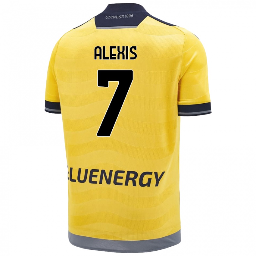 Hombre Camiseta Alexis Sanchez #7 Dorado 2ª Equipación 2024/25 La Camisa Perú