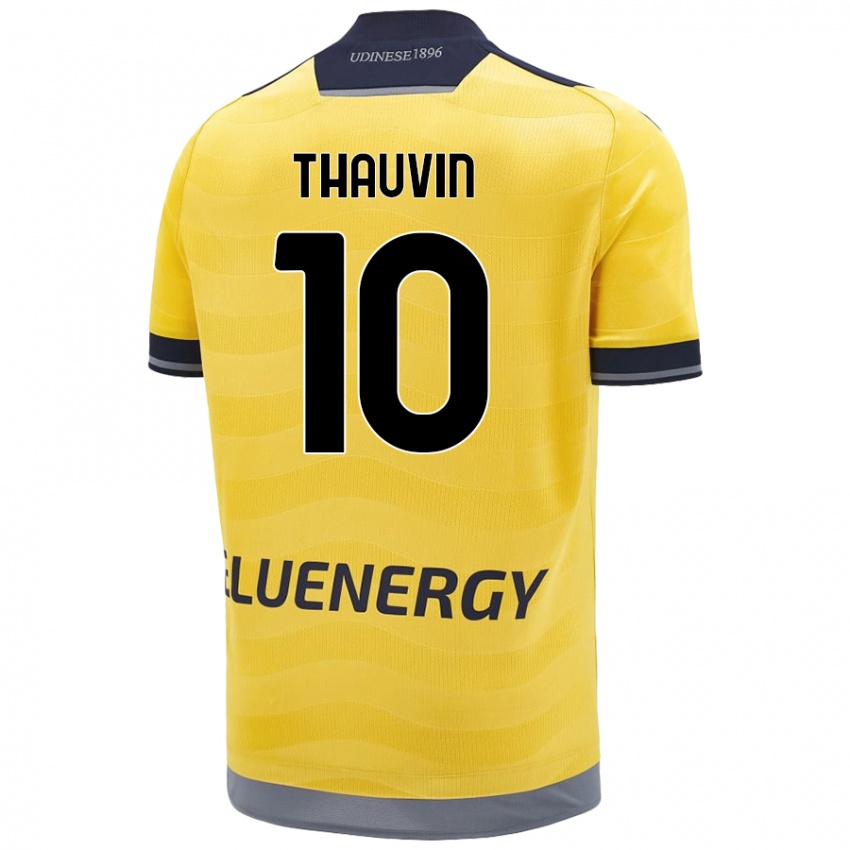 Hombre Camiseta Florian Thauvin #10 Dorado 2ª Equipación 2024/25 La Camisa Perú