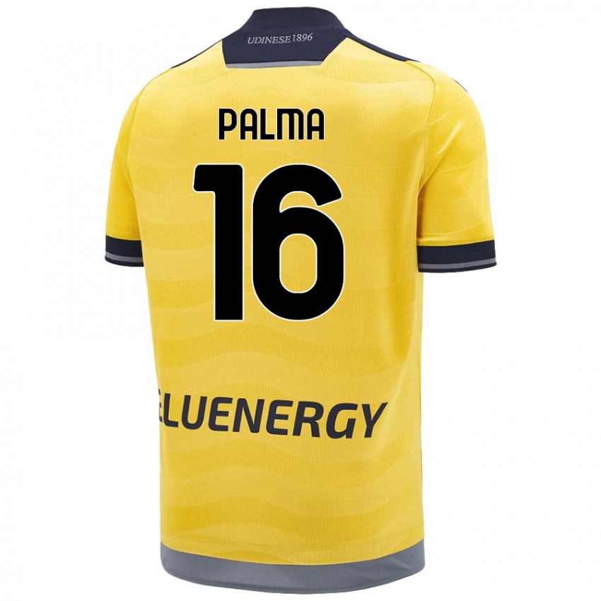 Hombre Camiseta Matteo Palma #16 Dorado 2ª Equipación 2024/25 La Camisa Perú