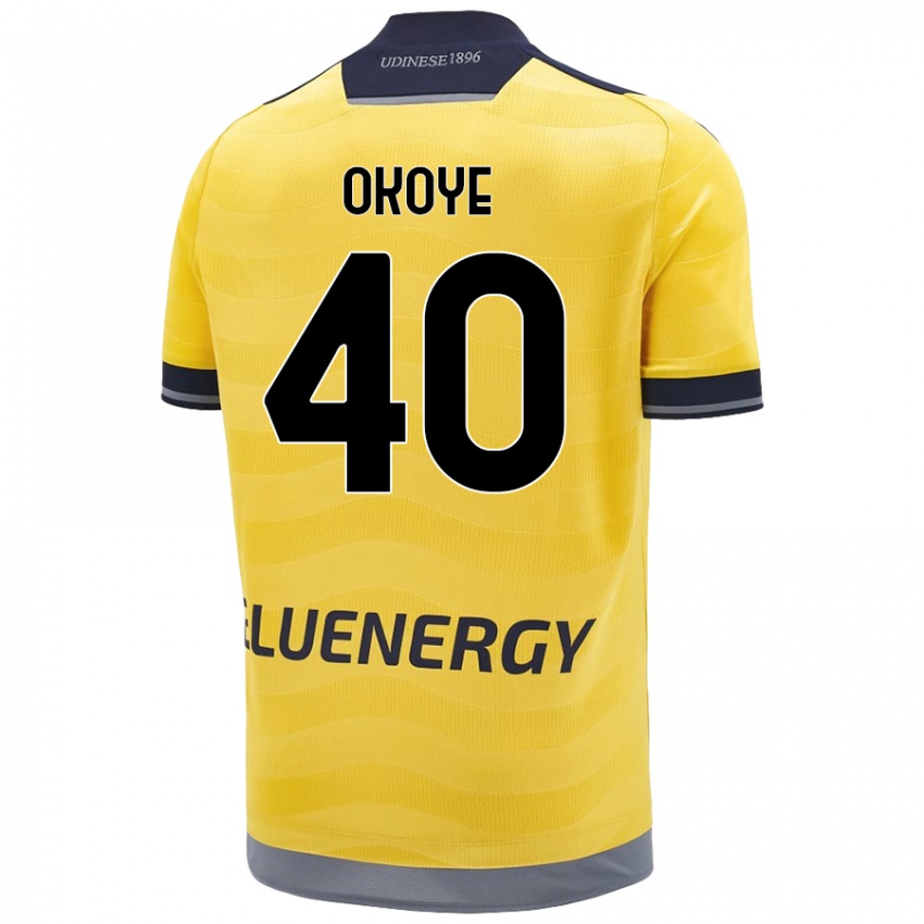 Hombre Camiseta Maduka Okoye #40 Dorado 2ª Equipación 2024/25 La Camisa Perú