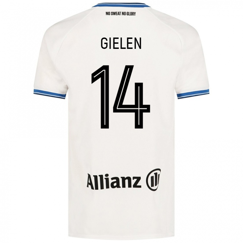 Hombre Camiseta Sterre Gielen #14 Blanco 2ª Equipación 2024/25 La Camisa Perú