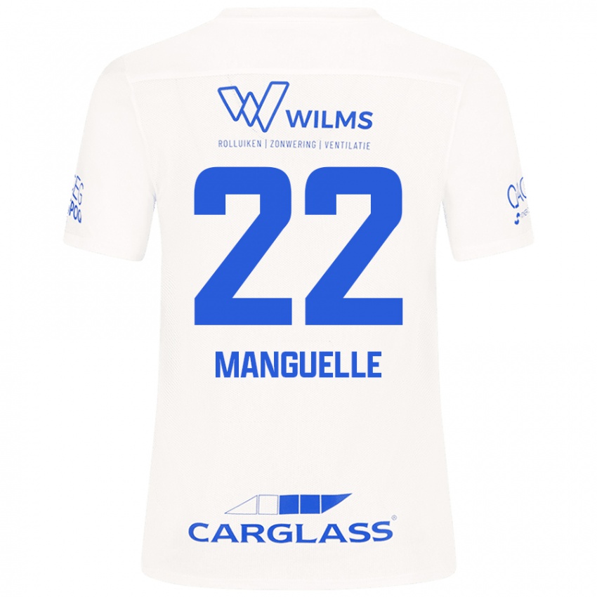 Hombre Camiseta Brad Manguelle #22 Blanco 2ª Equipación 2024/25 La Camisa Perú