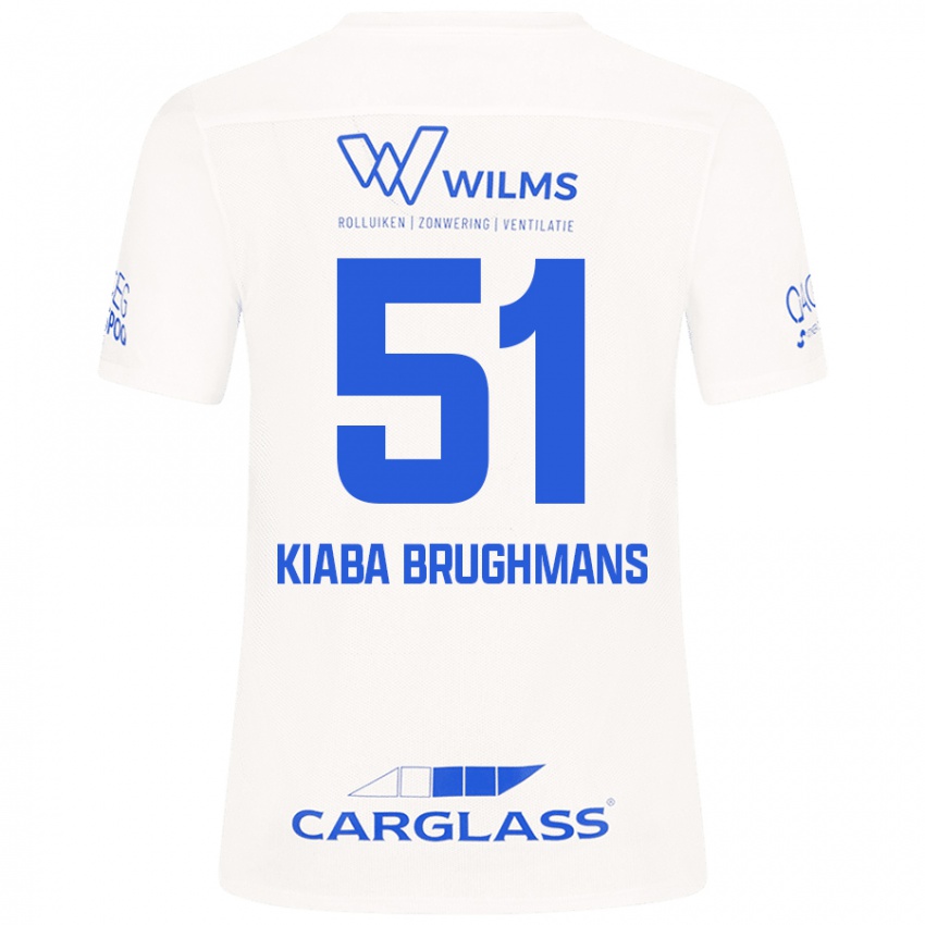 Hombre Camiseta Lucca Kiaba Brughmans #51 Blanco 2ª Equipación 2024/25 La Camisa Perú