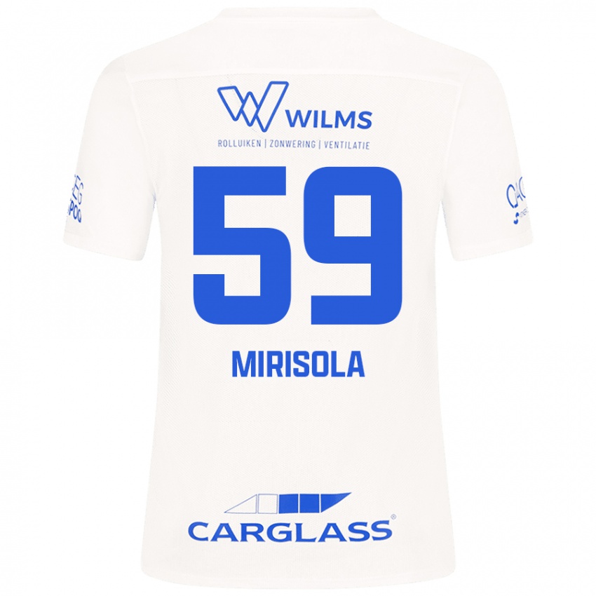 Hombre Camiseta Robin Mirisola #59 Blanco 2ª Equipación 2024/25 La Camisa Perú