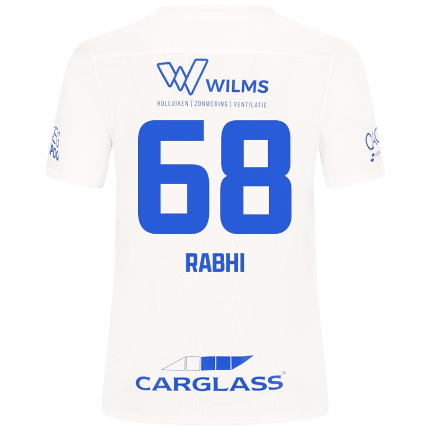 Hombre Camiseta Ayman Rabhi #68 Blanco 2ª Equipación 2024/25 La Camisa Perú