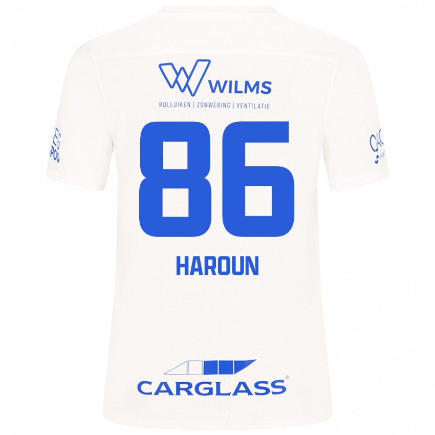 Hombre Camiseta Kenan Haroun #86 Blanco 2ª Equipación 2024/25 La Camisa Perú