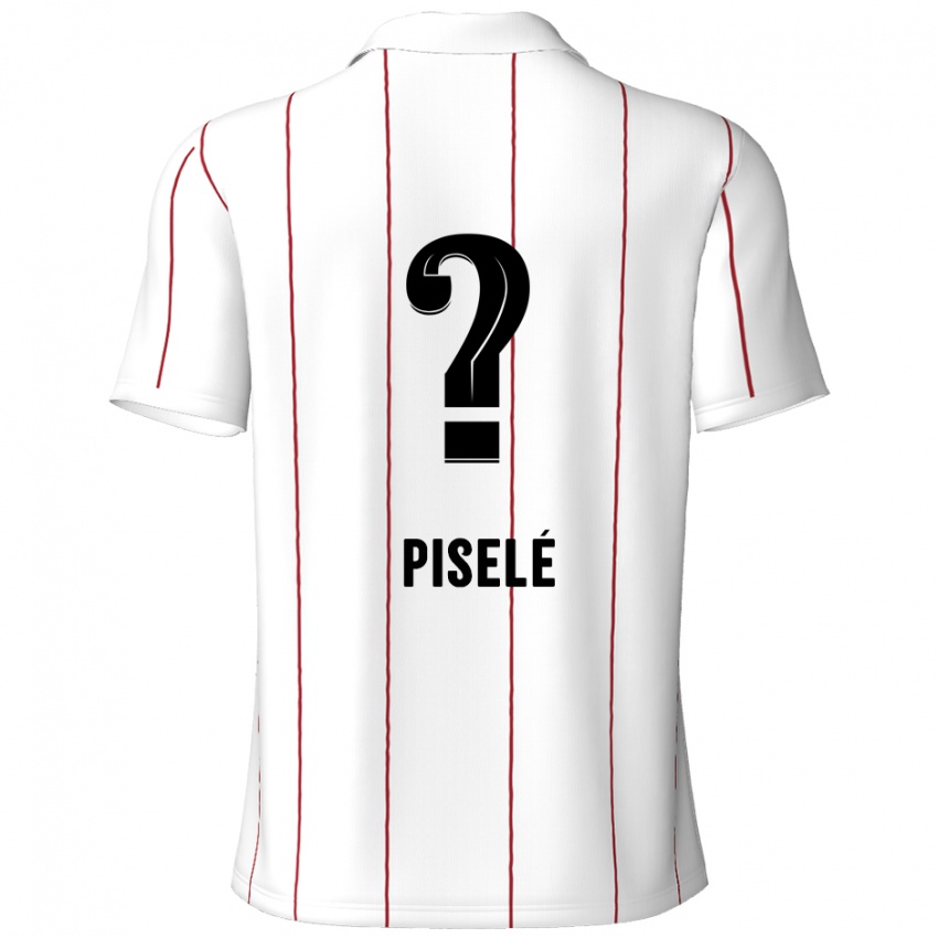 Hombre Camiseta Lowie Piselé #0 Blanco Negro 2ª Equipación 2024/25 La Camisa Perú