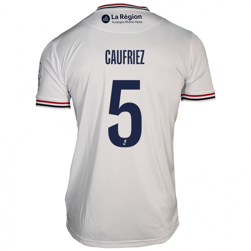 Hombre Camiseta Maximiliano Caufriez #5 Blanco 2ª Equipación 2024/25 La Camisa Perú