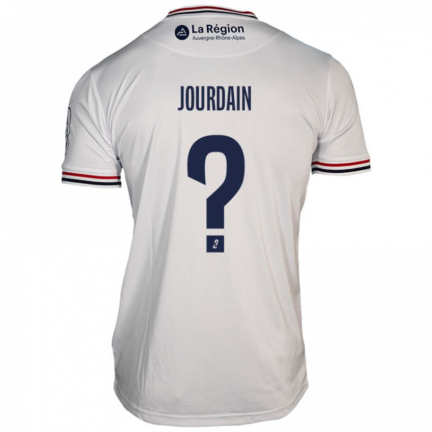 Hombre Camiseta Théo Jourdain #0 Blanco 2ª Equipación 2024/25 La Camisa Perú