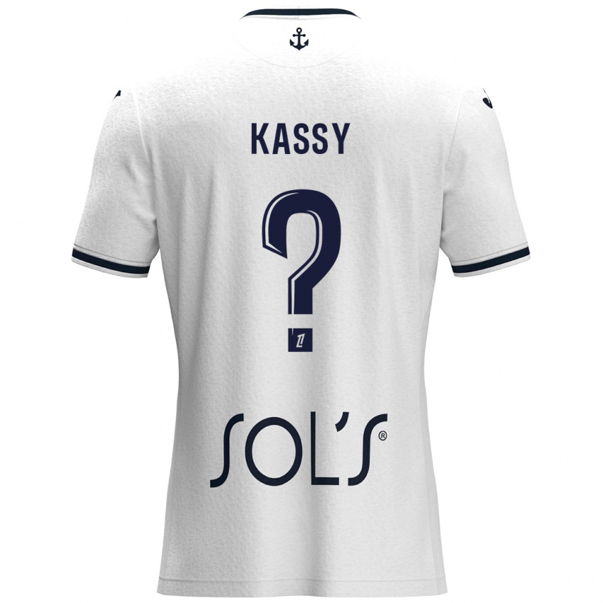 Hombre Camiseta Berni Kassy #0 Blanco Azul Oscuro 2ª Equipación 2024/25 La Camisa Perú