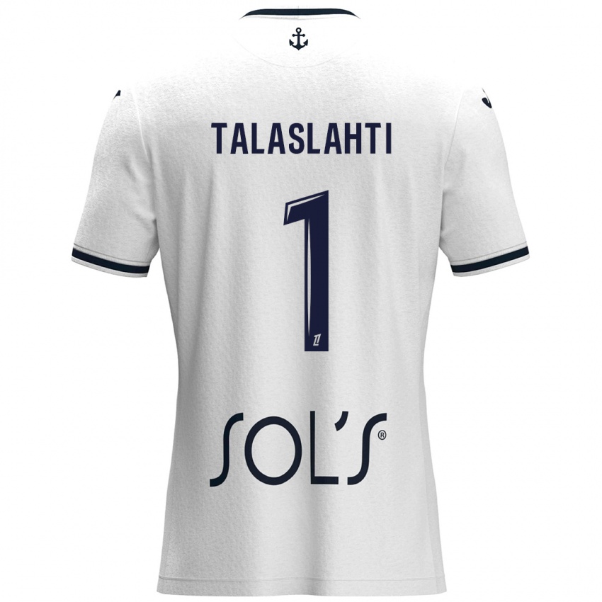 Hombre Camiseta Katriina Talaslahti #1 Blanco Azul Oscuro 2ª Equipación 2024/25 La Camisa Perú