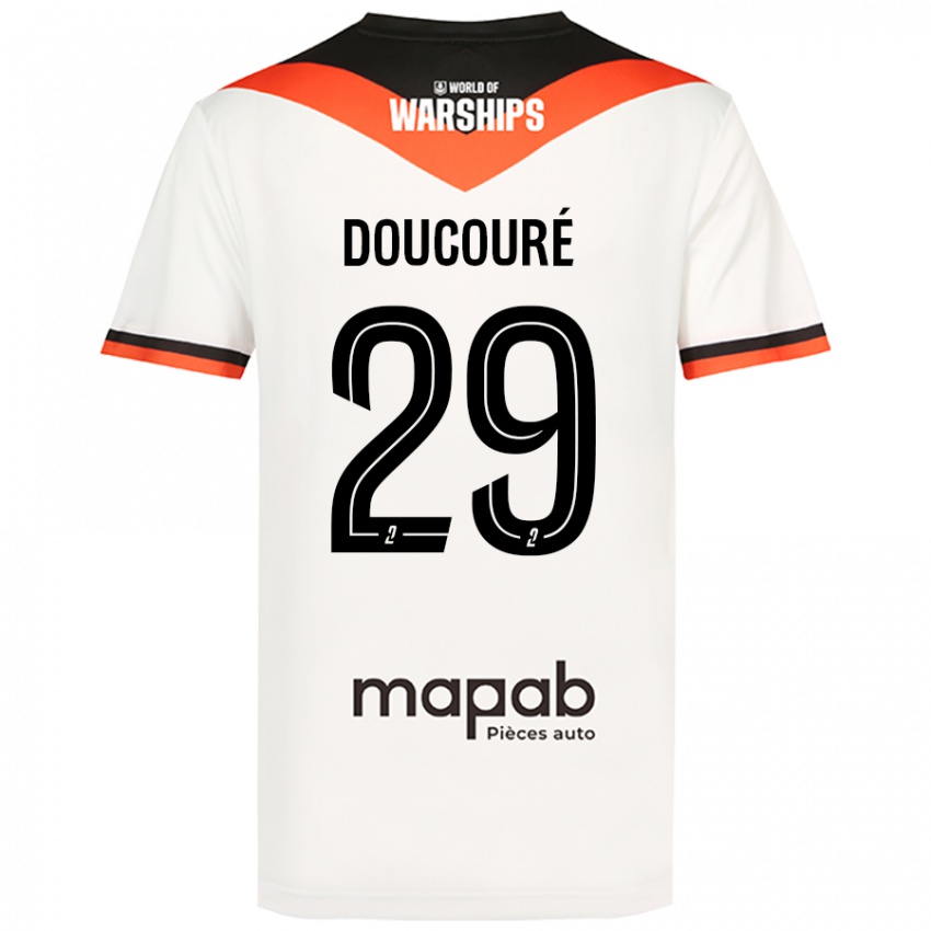 Hombre Camiseta Siriné Doucouré #29 Blanco 2ª Equipación 2024/25 La Camisa Perú