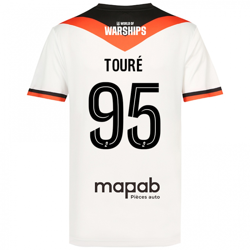 Hombre Camiseta Isaak Touré #95 Blanco 2ª Equipación 2024/25 La Camisa Perú