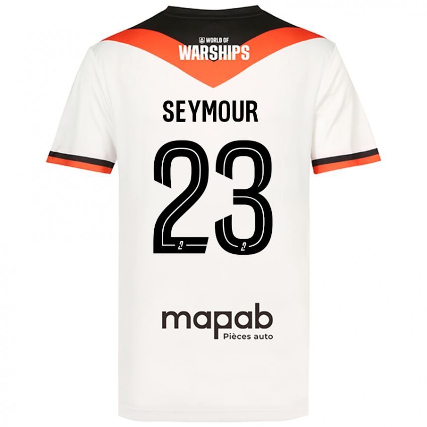 Hombre Camiseta Brice Seymour #23 Blanco 2ª Equipación 2024/25 La Camisa Perú