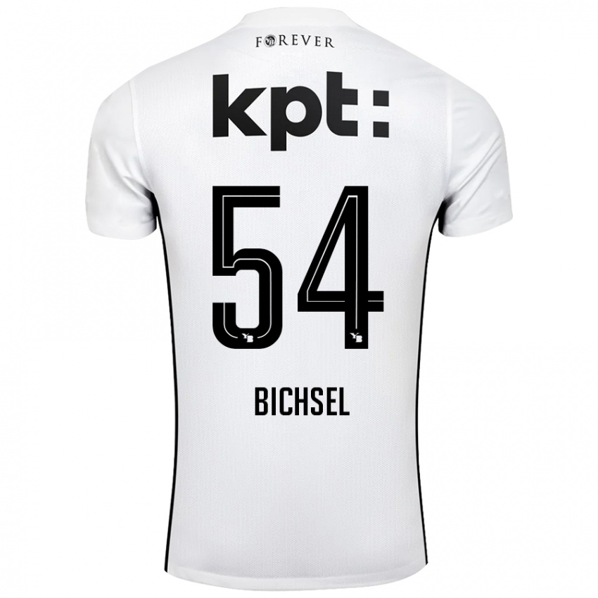 Hombre Camiseta Joel Bichsel #54 Blanco Negro 2ª Equipación 2024/25 La Camisa Perú