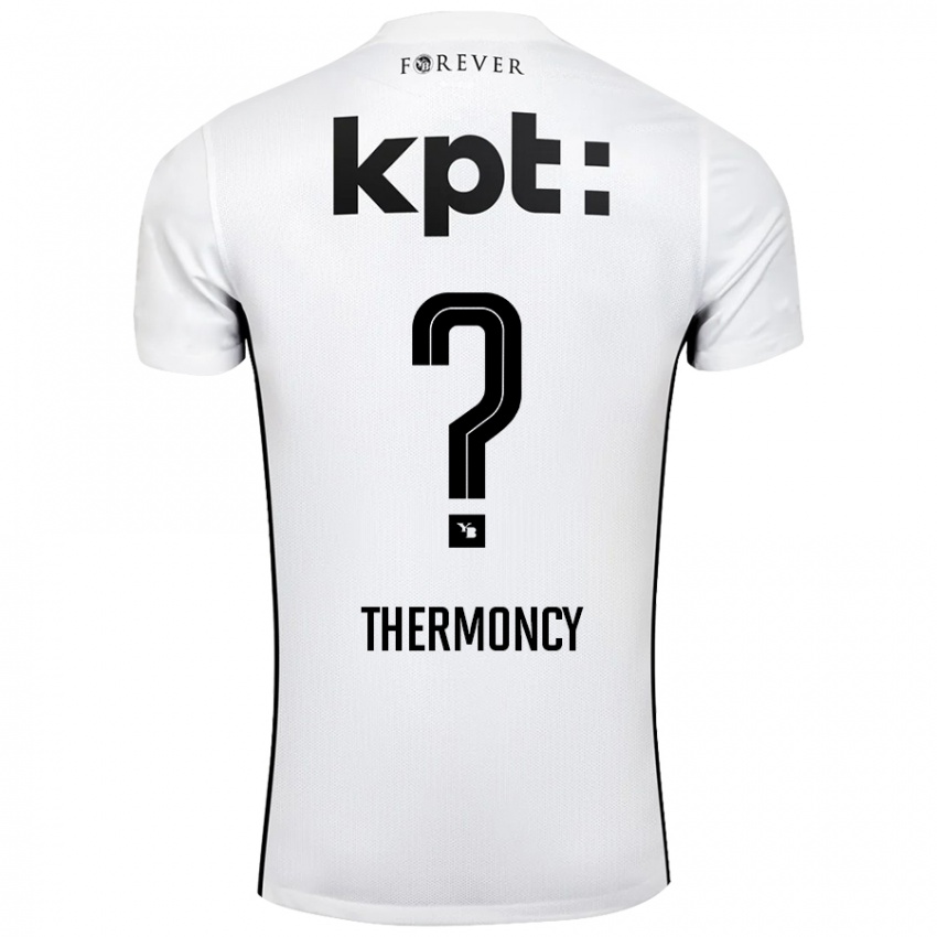 Hombre Camiseta Keeto Thermoncy #0 Blanco Negro 2ª Equipación 2024/25 La Camisa Perú