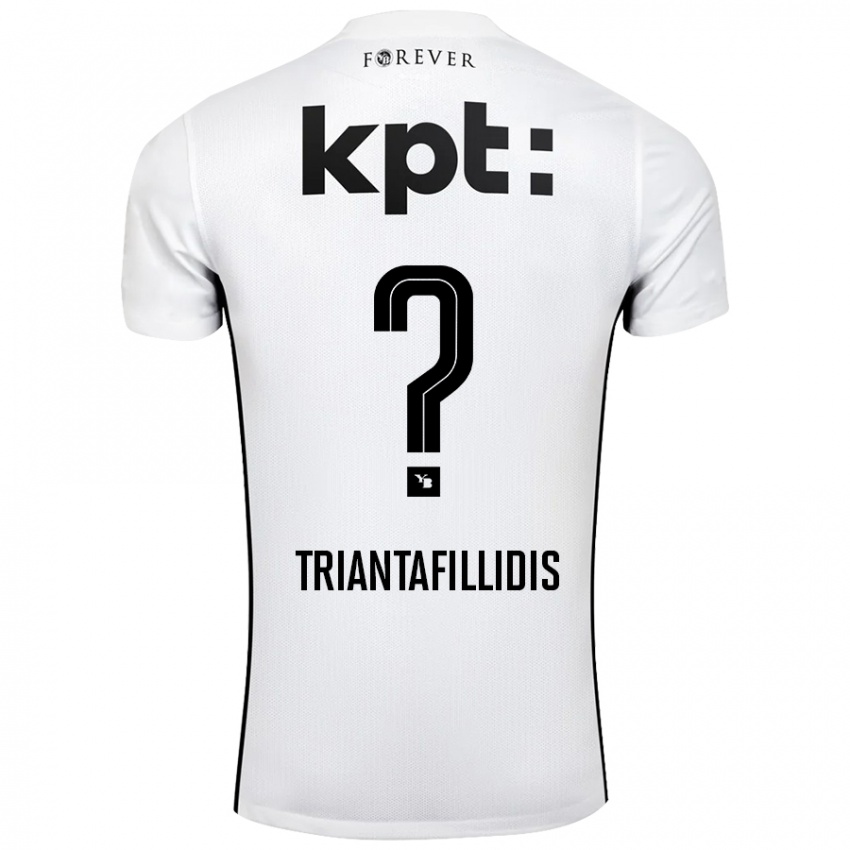 Hombre Camiseta Nevin Triantafillidis #0 Blanco Negro 2ª Equipación 2024/25 La Camisa Perú