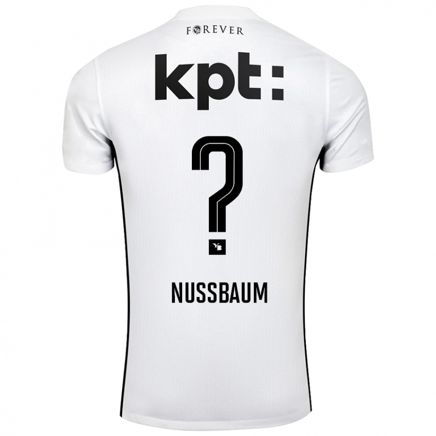 Hombre Camiseta Ramon Nussbaum #0 Blanco Negro 2ª Equipación 2024/25 La Camisa Perú